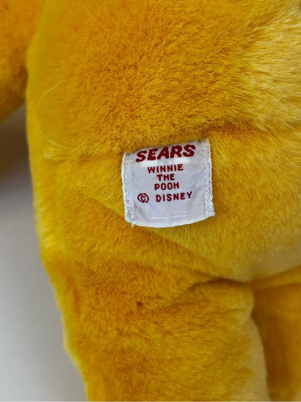 Vintage Sears Disney Winnie the Pooh Plush Bear 12” Gund Red Shirt Excellent